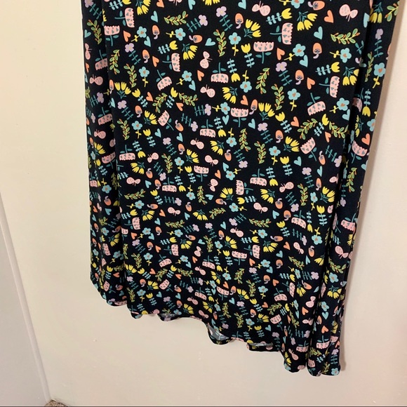 ππ LulaRoe Maxi skirt blue floral pattern sz XS - Picture 2 of 5